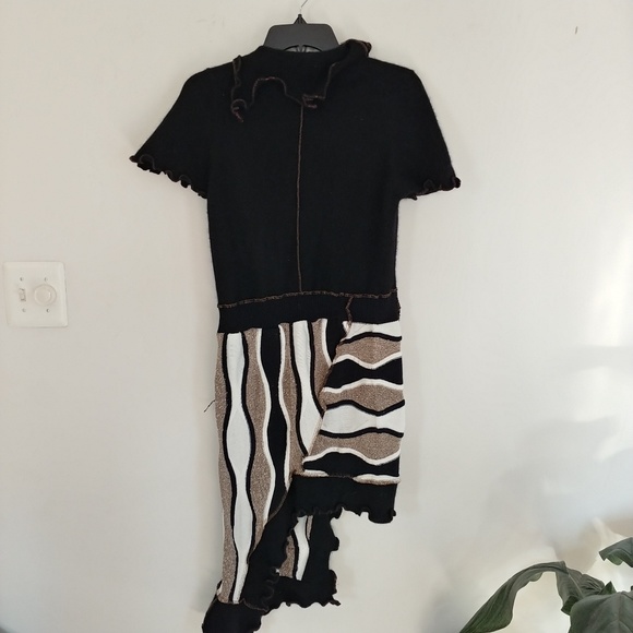 Handmade Cashmere artsy dress  M - Picture 6 of 6